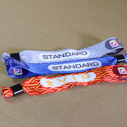 Woven festival wristbands 20mm wide Stoff Eintrittsbänder 20 mm image