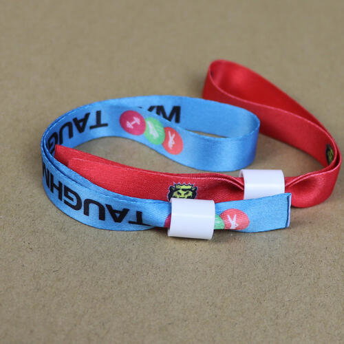 Woven festival wristbands 15mm wide Stoff Eintrittsbänder 15 mm image
